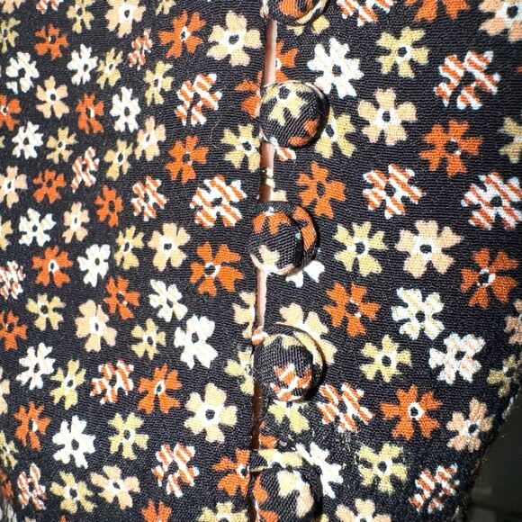 Madewell Women’s Size 12 Floral Cropped Tank Top Button Down Adjustable Straps - Picture 3 of 5